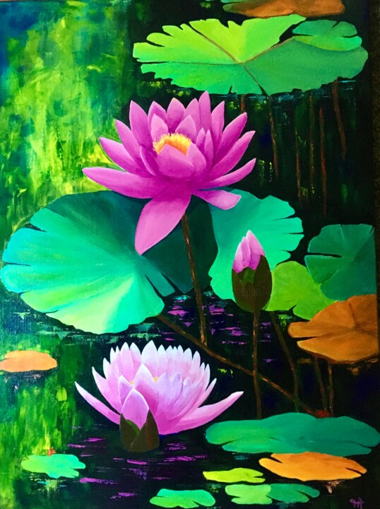 NÉNUPHARS 绘画, 31.9x23.6 in