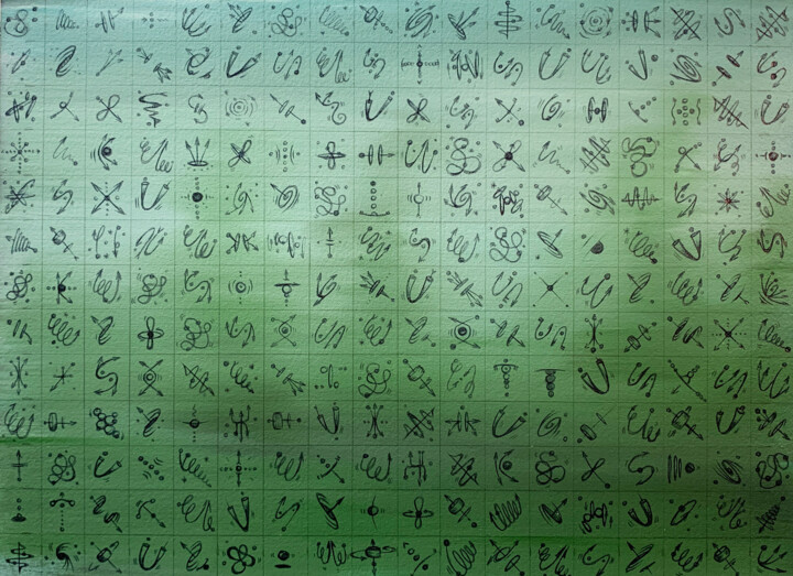 绘画 标题为“Theory II” 由Peter Pitout, 原创艺术品, 油 安装在纸板上