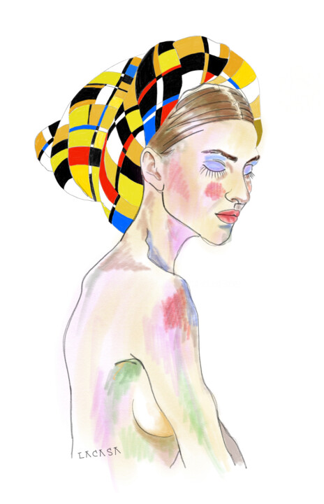 Modelo con turbante 数字艺术