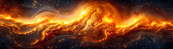 Golden Expanse in the Quiescence of an Infinite Night 数字艺术