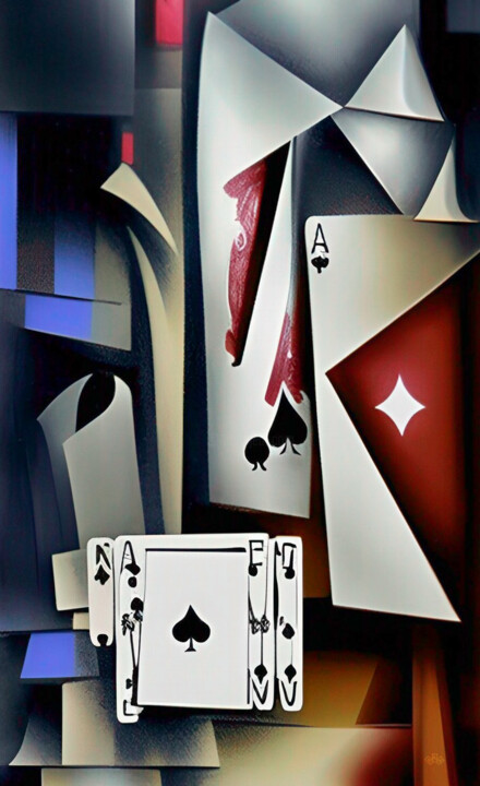 The expressiveness of grey. Poker 绘画, 52x31.5 in