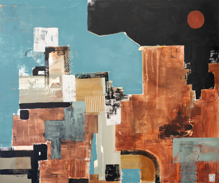 composizione_08_24 绘画, 39.4x47.2 in