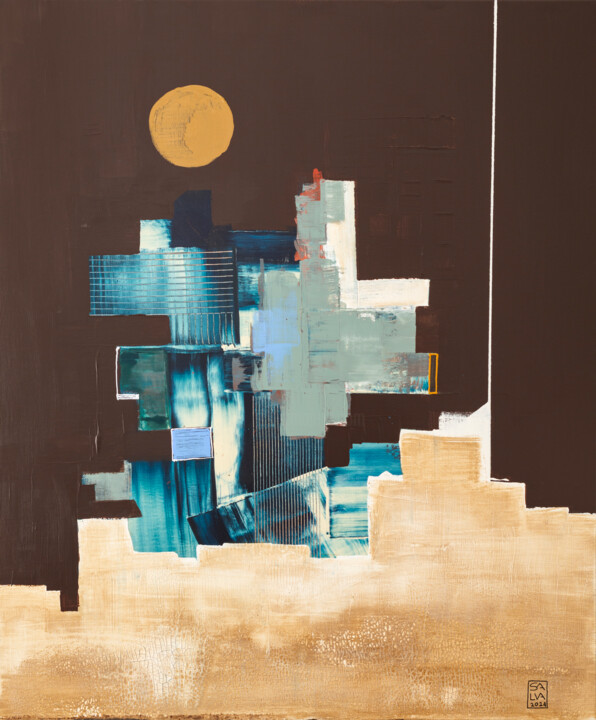 composizione_13_24 绘画, 47.2x39.4 in