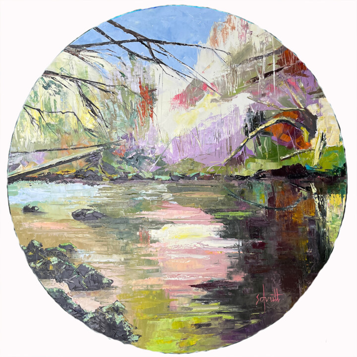 TONDO 4 (Jura) Schilderij, 39,4x39,4 in