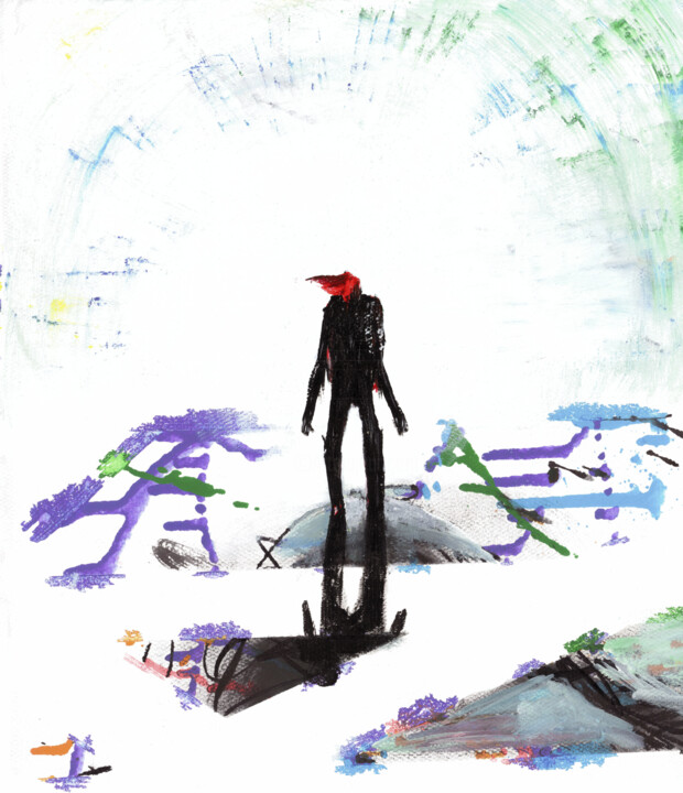 Painting titled "Headless 24" by Vaxo Lang, Original Artwork, Acrylic