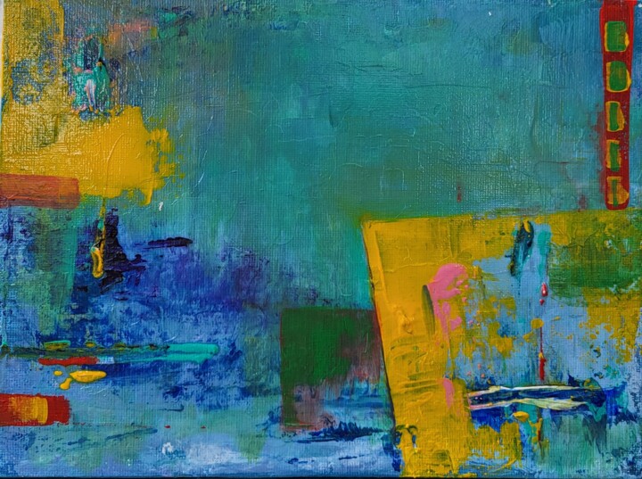 Painting titled "Abstraction2" by Sylvie Le Boulh, Original Artwork, Acrylic