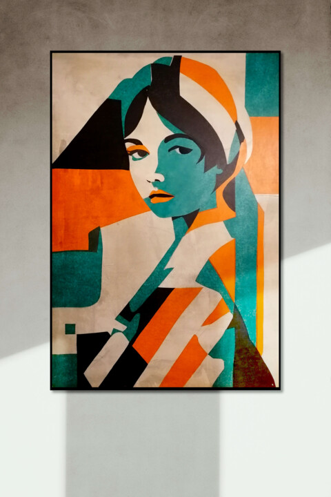 Looking back - Serie DIRTY SILK Schilderij, 47,2x31,5 in