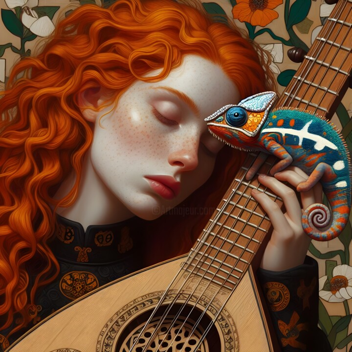 "Evelyn's chameleon" başlıklı Dijital Sanat Batuhan Gözüaçık tarafından, Orijinal sanat, Dijital Resim