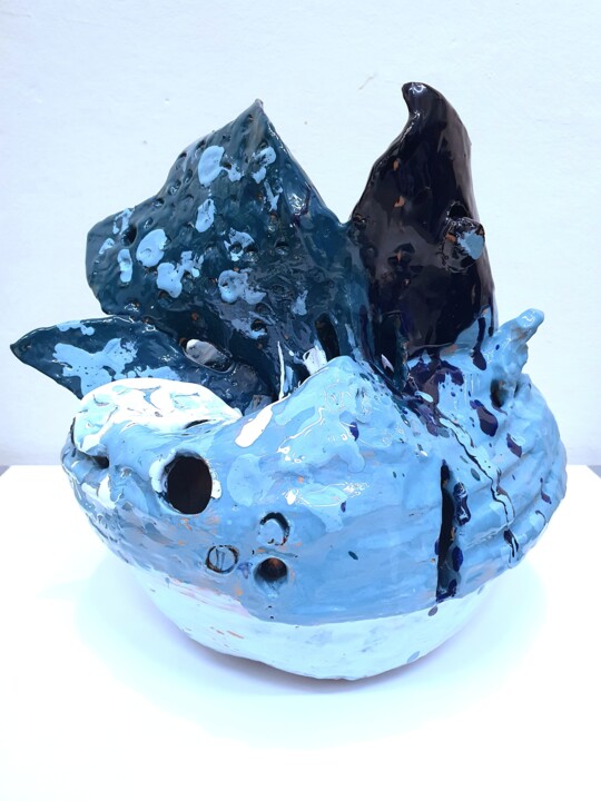 cromatico mare (la vela) 雕塑, 11.2x9.8 in
