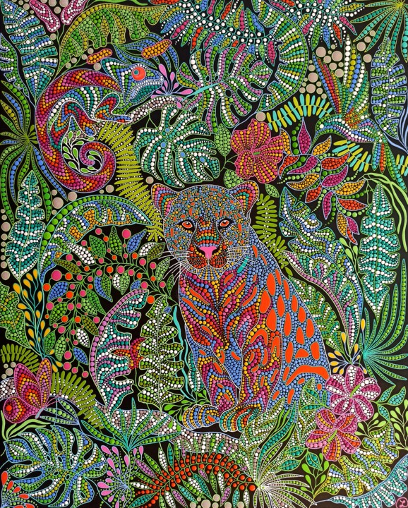 Jungle 绘画, 39.4x31.5 in