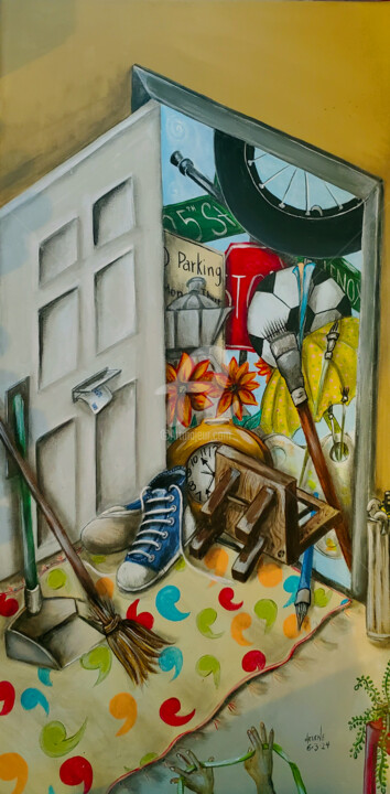 Inside Outside 绘画, 24x12 in