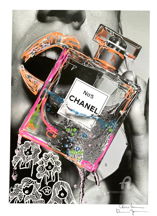 Grey Chanel N*5 图画, 15.8x11.8 in