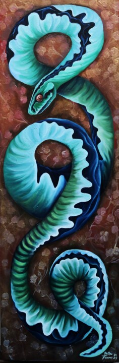 Viper Snake 绘画, 35.4x11.8 in