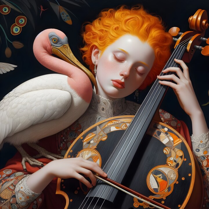 Digital Arts με τίτλο "Evelyn's Dodo" από Batuhan Gözüaçık, Αυθεντικά έργα τέχνης, Εικόνα που δημιουργήθηκε με AI