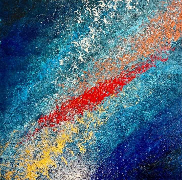 Industrial Fishing on High Seas 绘画, 31.5x31.5 in