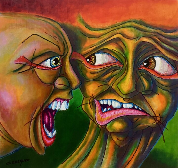 LA SCÈNE 绘画, 16.1x16.9 in