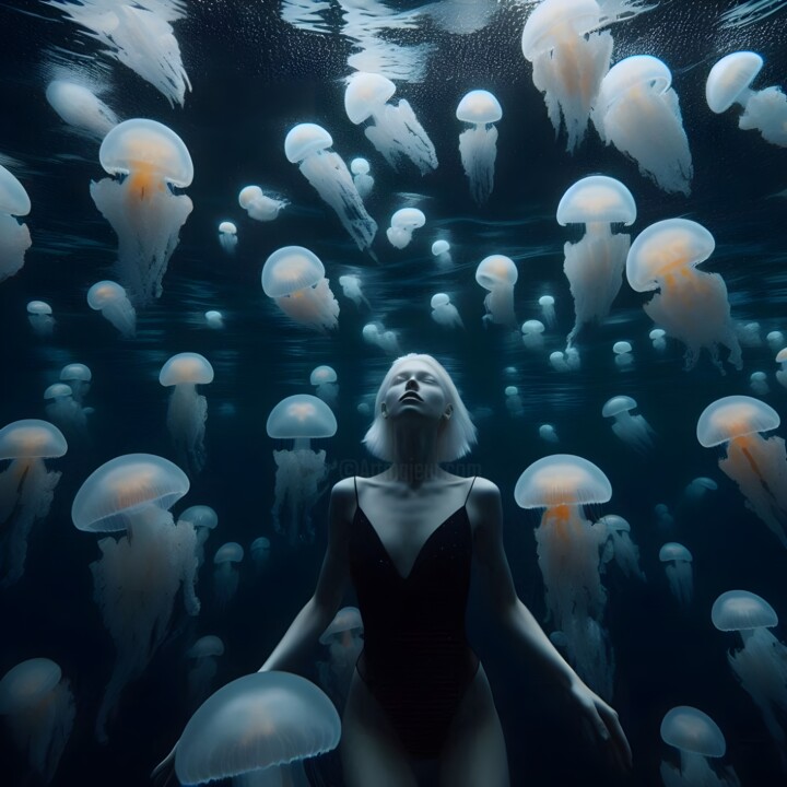 Dance with jellyfish 数字艺术