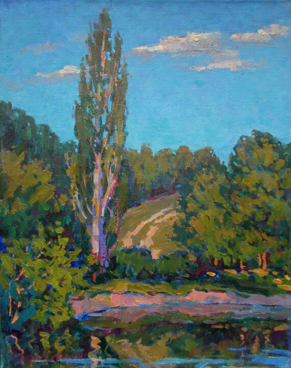 Старый тополь 绘画, 19.7x15.8 in