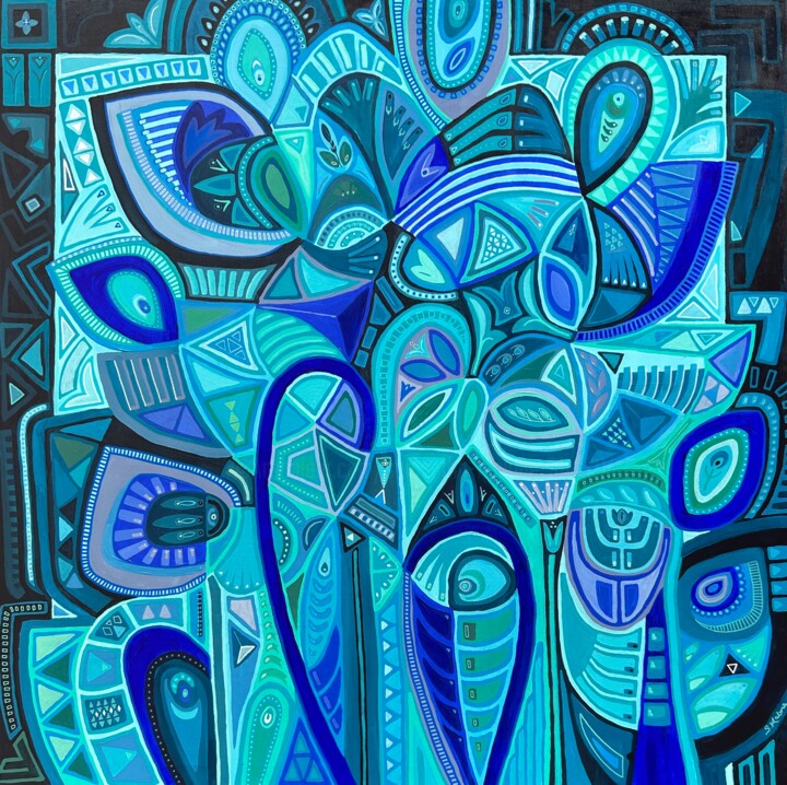 Growing Wild 绘画, 37.4x37.4 in