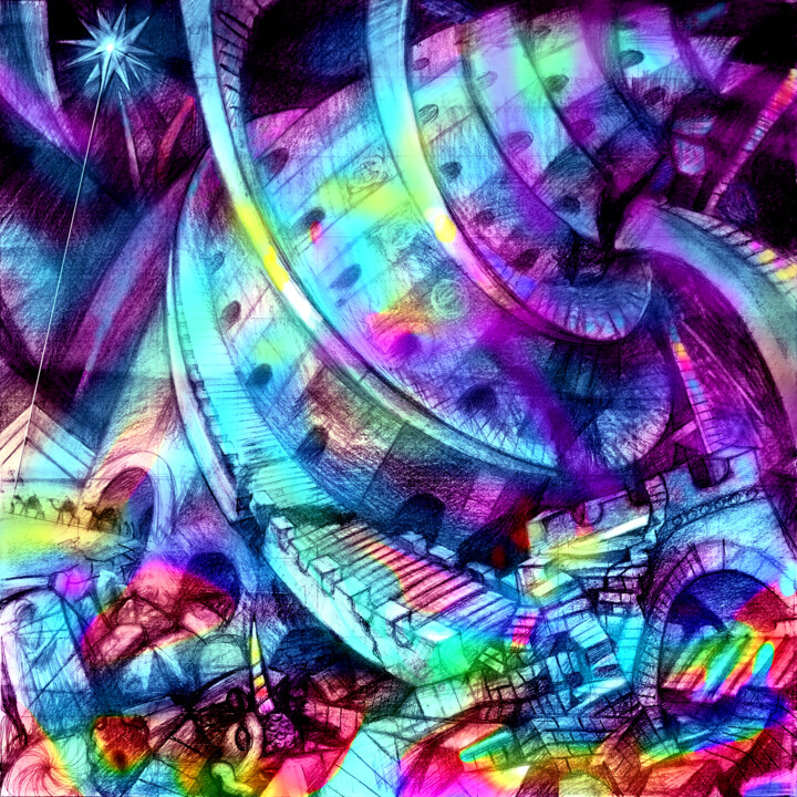 绘画,  7.9x7.9 in 