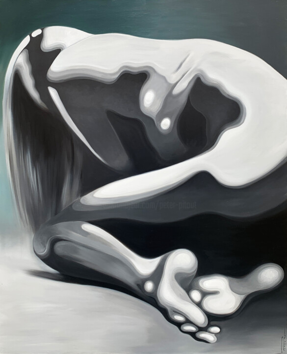 Peinture intitulée "Ultraa" par Peter Pitout, Œuvre d'art originale, Huile Monté sur Châssis en bois
