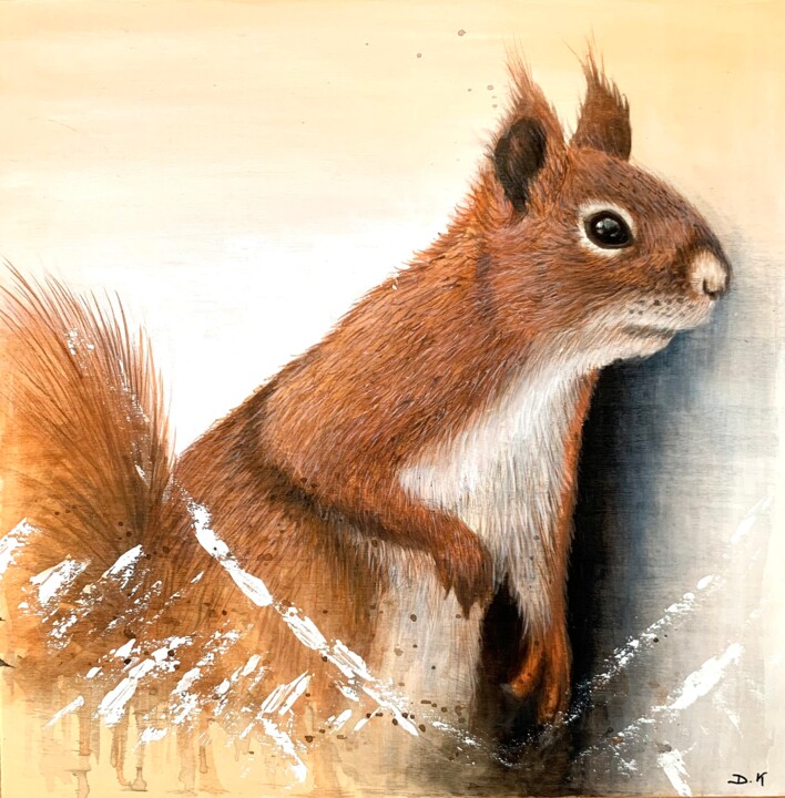 Ecureuil 绘画, 12x12 in