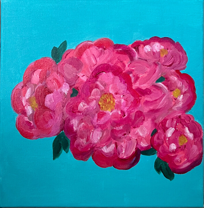 Fleurs 绘画, 11.8x11.8 in