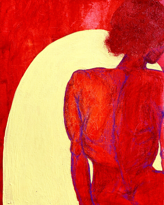 Red Shape 绘画, 15.8x11.8 in