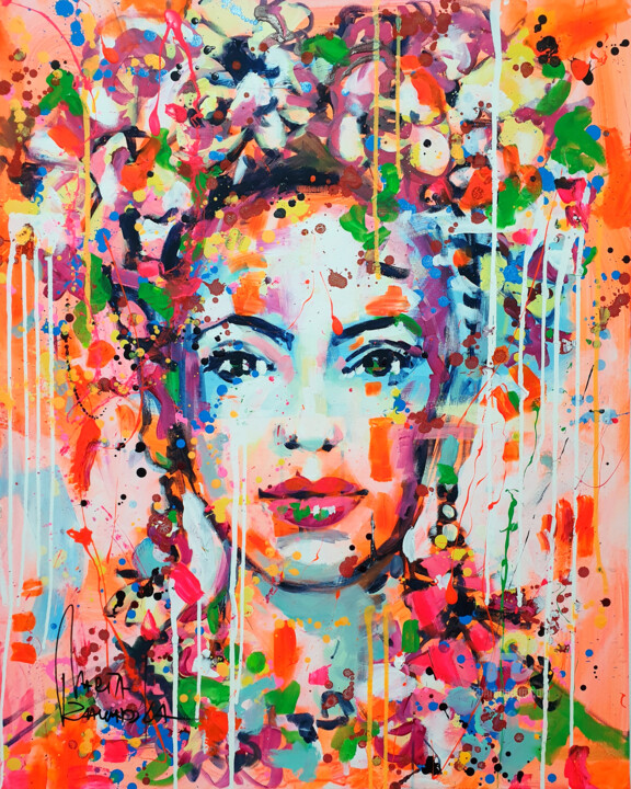 Her Charm 绘画, 39.4x31.5 in