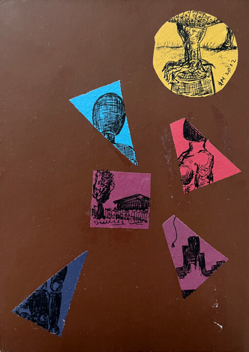 Collages titled "3rfr} / Chessboard…" by Leni Smoragdova, Original Artwork, Collages