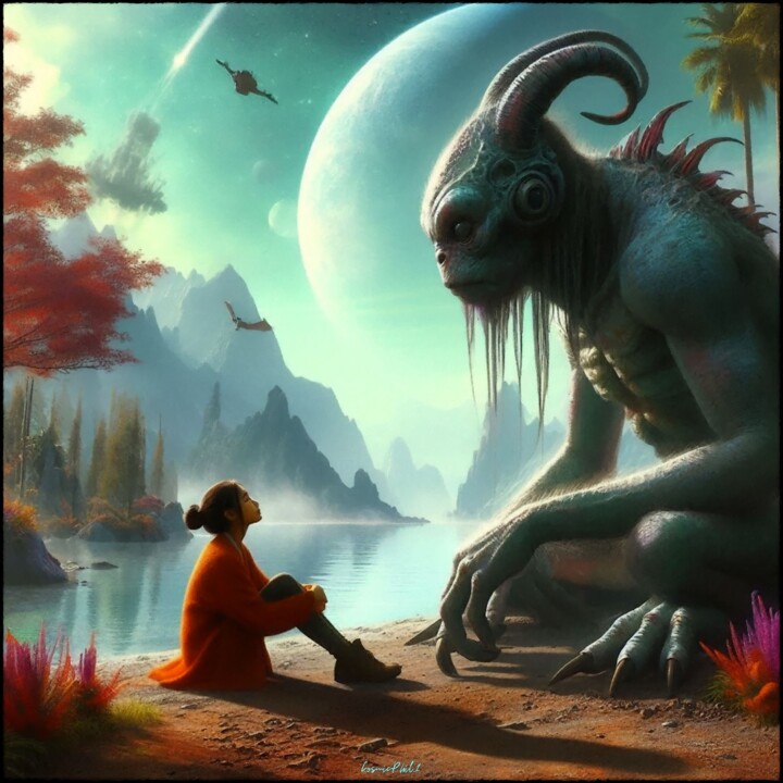 Rencontre au bord du lac - 4 数字艺术