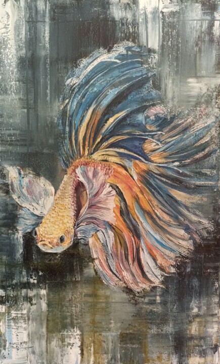 Fish cockerel 2. Картина, 31,5x19,7 in