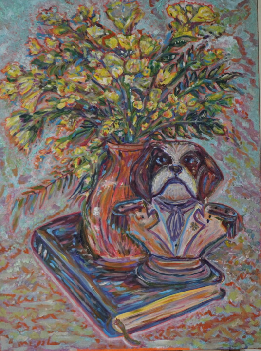 Dog statue Pittura, 23,6x17,7 in