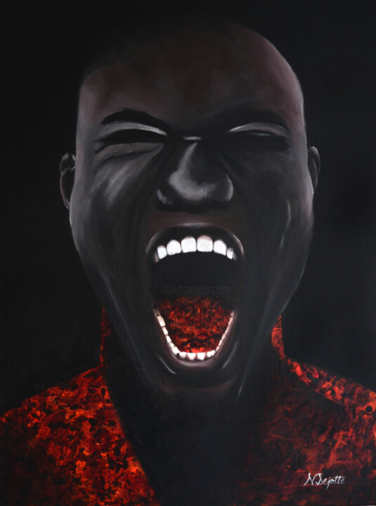 Le cri intérieur 绘画, 31.5x23.6 in