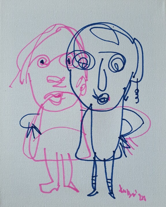 People 图画, 9.8x7.9 in