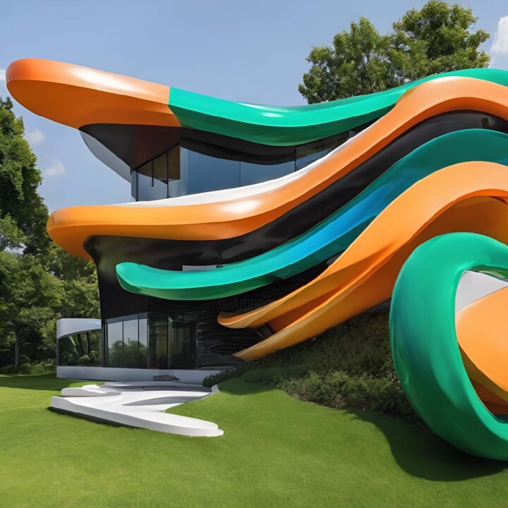 The Waving Harmony: Fluid Architecture in Nature Digital Arts