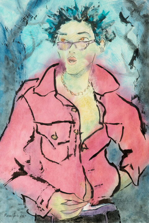 绘画,  27.6x18.5 in 