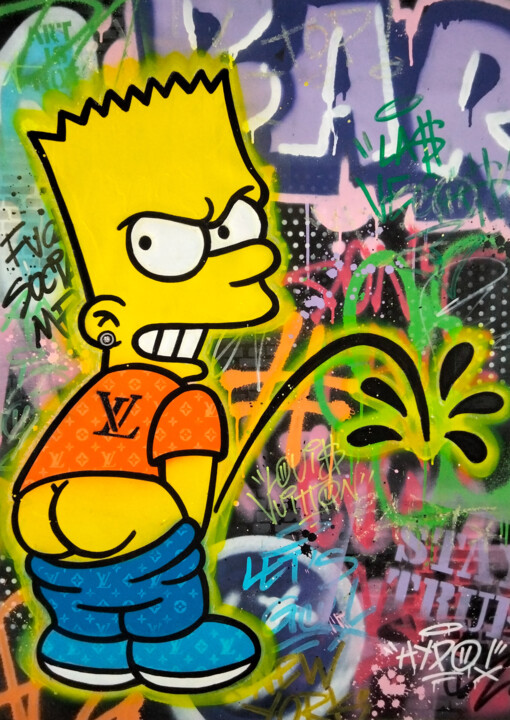 Bart X Louis Vuitton 绘画, 39.4x27.6 in