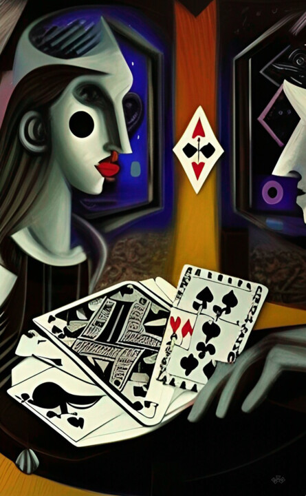 Queen card 绘画, 52.4x31.5 in