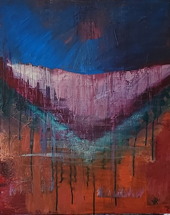 Peinture intitulée "Symbiose" par Valérie Blum (Valery), Œuvre d'art originale, Huile Monté sur Châssis en bois