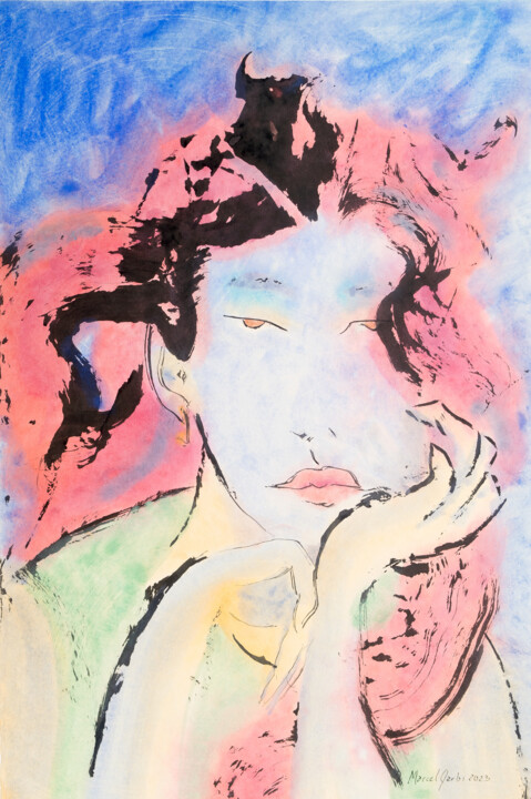 Artificial what? 绘画, 27.6x18.5 in