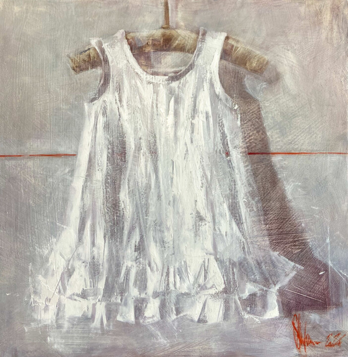 绘画 标题为“Thin red line 3.” 由Igor Shulman, 原创艺术品, 油 安装在木质担架架上