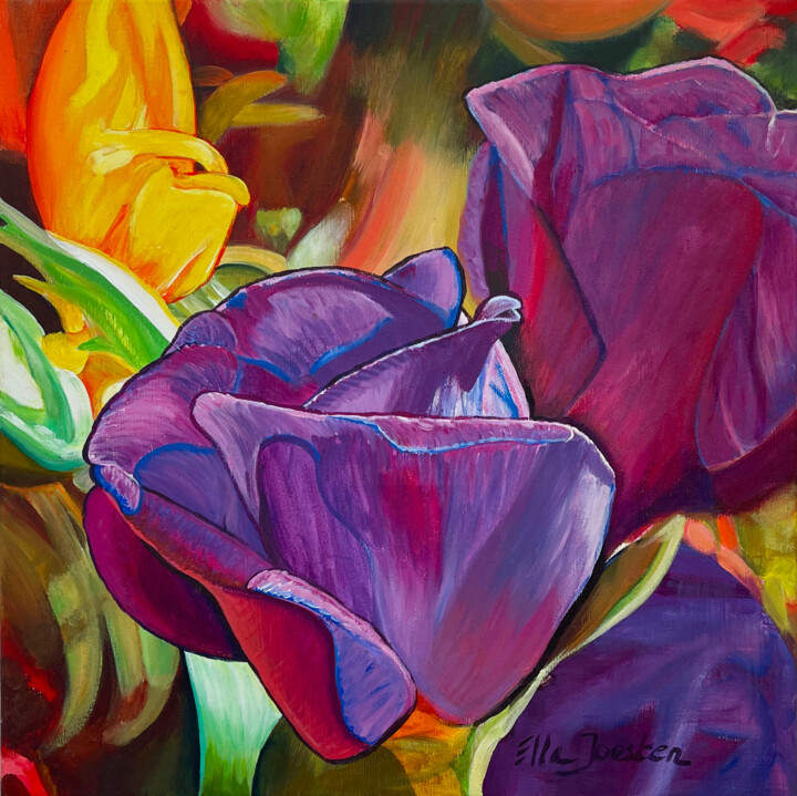 Bloom Six 绘画, 19.7x19.7 in
