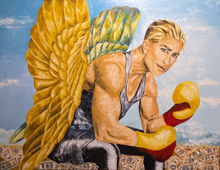 The Fighter 绘画, 35x45.7 in