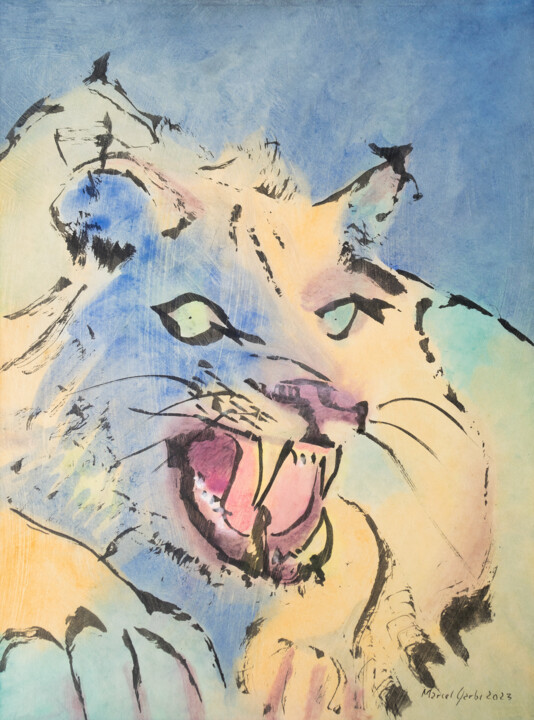 Ferocious 绘画, 18.5x13.8 in