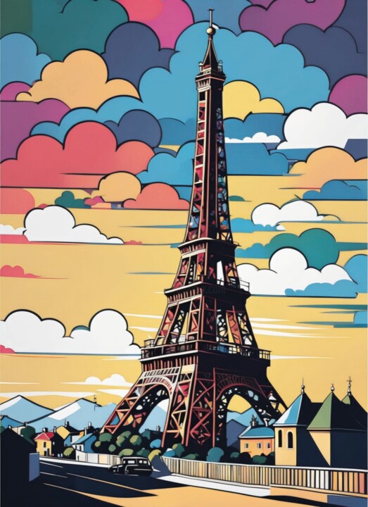 Eiffel Tower Splendor Pintura, 61x45 in
