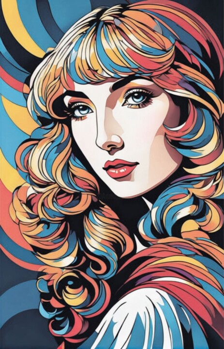 Golden Tresses Tablo, 77x50 in
