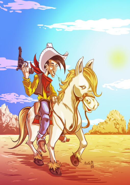 Fanart Lucky Luke 数字艺术