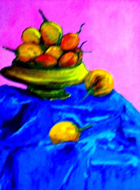 Painting titled "Bodegón" by Lina Mejia, Original Artwork