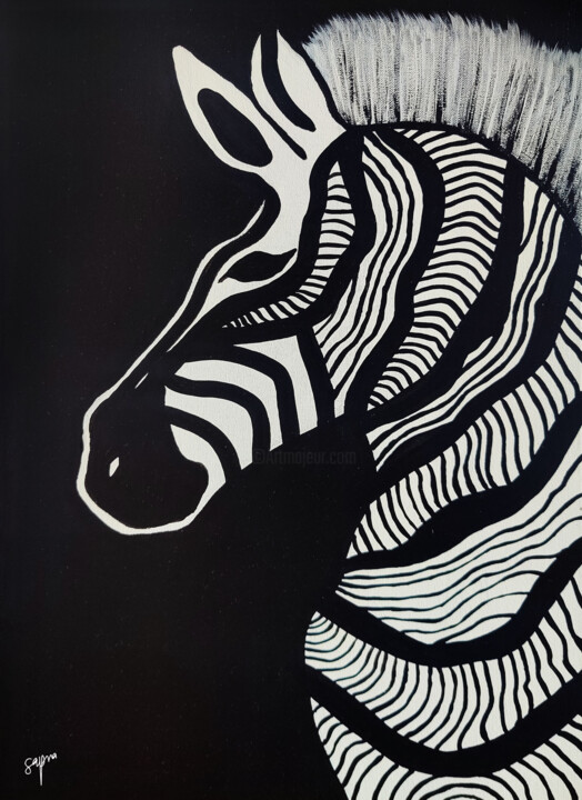 Le Zèbre Painting, 31.5x23.6 in